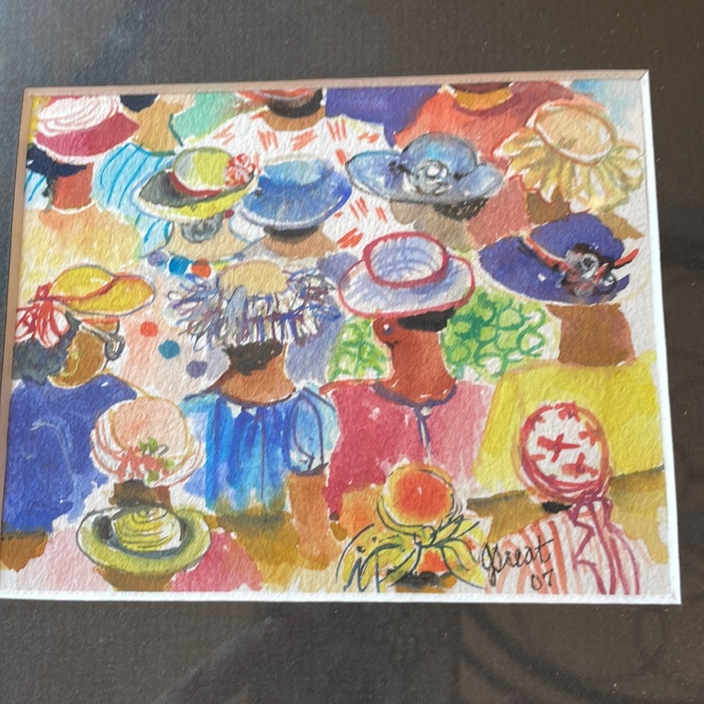 Church of Barbados watercolor Signed